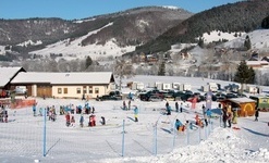 Bernau Schwarzwald: Skilift Spitzenberg, Blick auf die Talstation.  Ute Maier